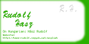 rudolf hasz business card