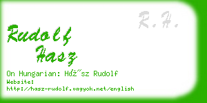 rudolf hasz business card
